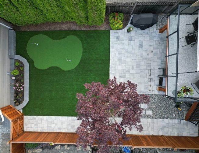 Install Artificial Grass for Golfing in Backyard